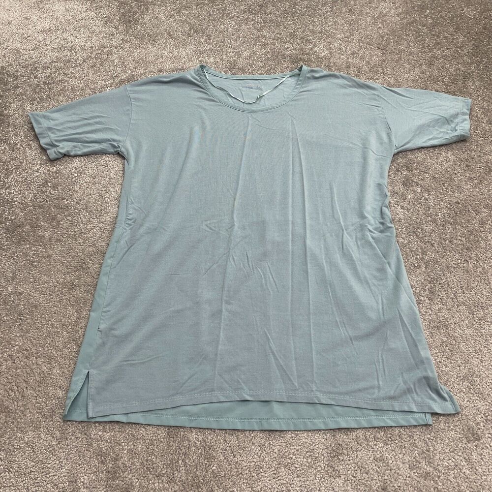 Columbia Tunic Top Womens Medium Blue Short Sleeve Crew Neck Casual Outdoor Soft